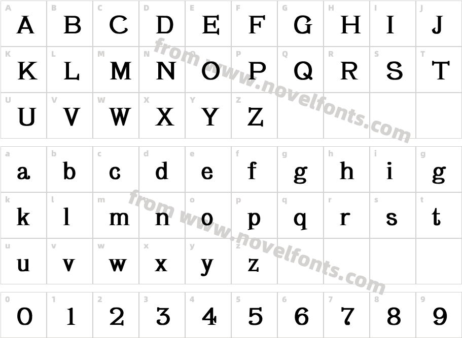 Verena BoldCharacter Map