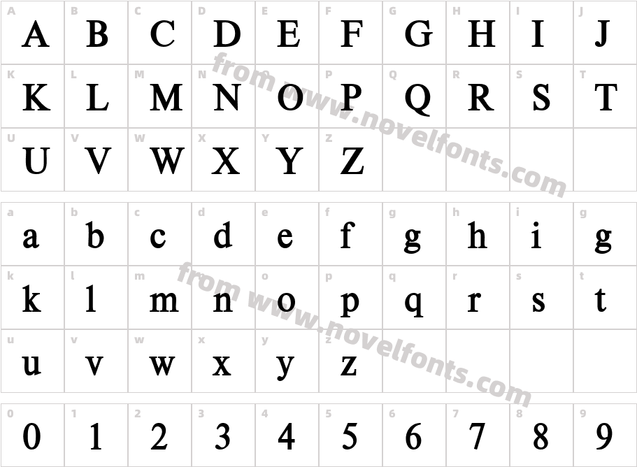 Vietnamese TimesSSK BoldCharacter Map