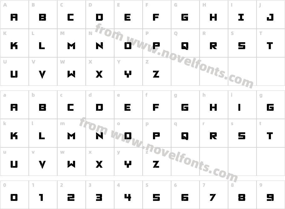 Viking Squad BoldCharacter Map