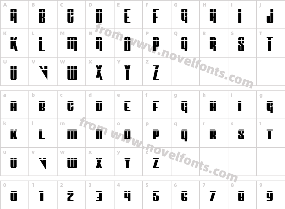 Vindicator Laser RegularCharacter Map