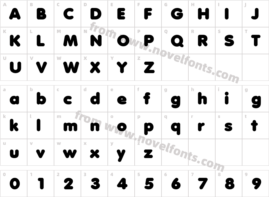 Volkswagen Serial Black RegularCharacter Map