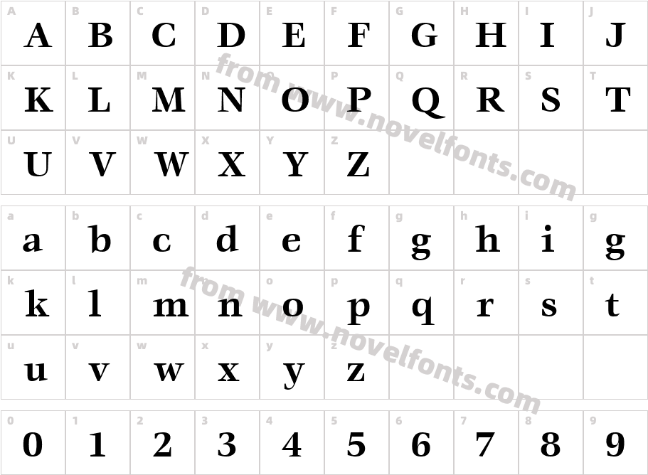 VoraceSSK BoldCharacter Map