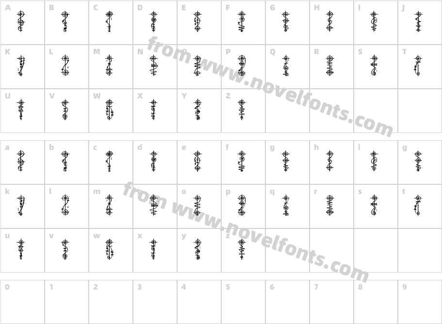 Vulcan ScriptCharacter Map