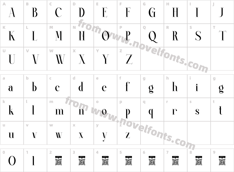 WAFERO Personal UseCharacter Map