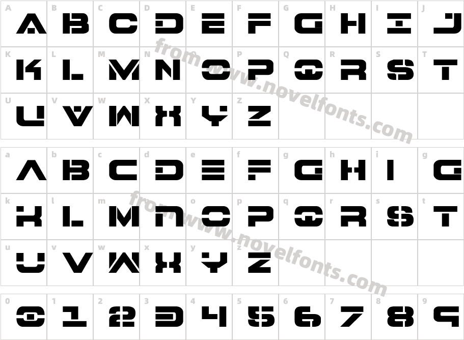 7th Service ExtraBoldCharacter Map