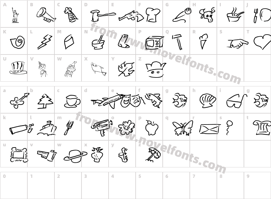 WacollectionCharacter Map