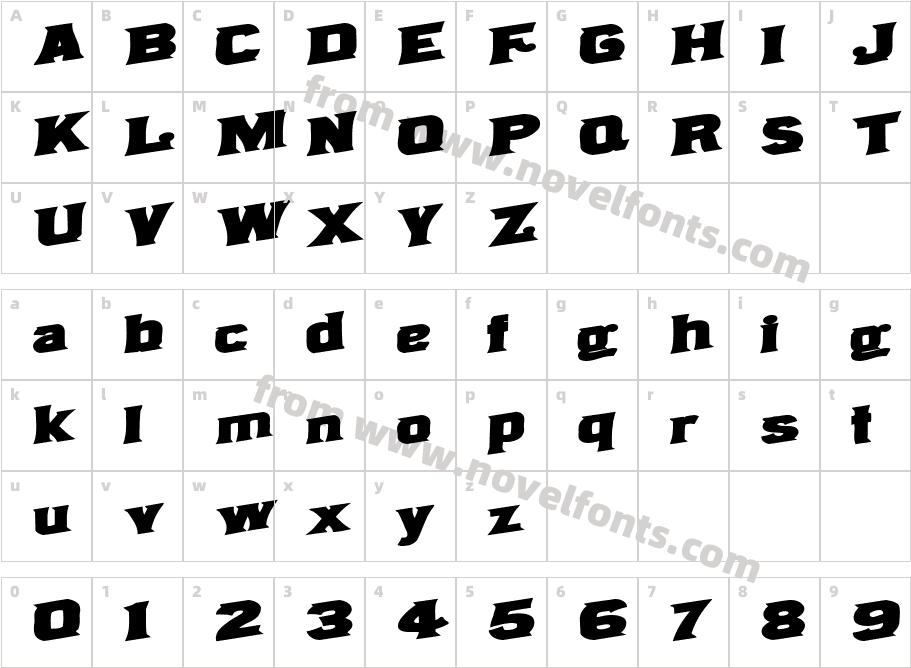 Wagon Man72 SP BoldCharacter Map