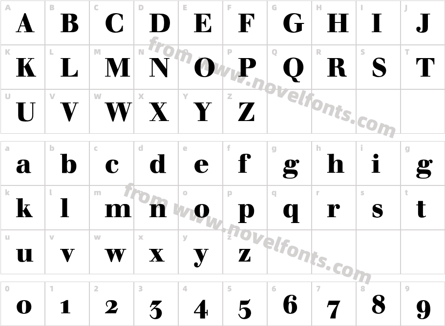 Walbaum Buch ExpBQ Bold OsFCharacter Map