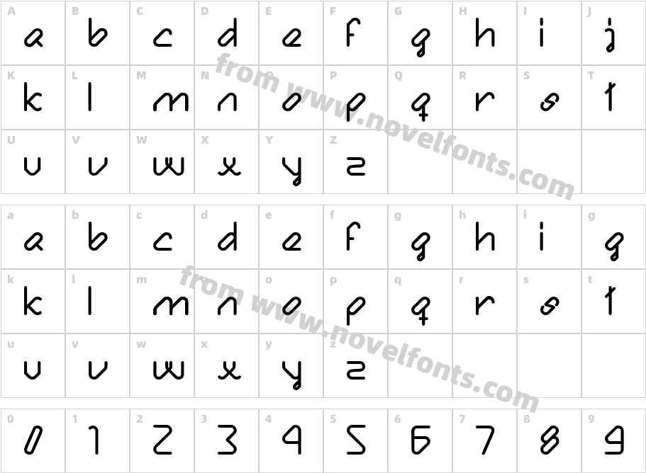 Bule BoldCharacter Map