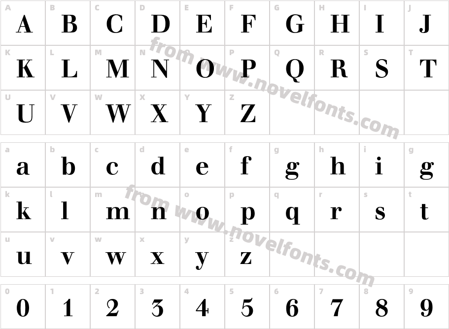 WalbaumEF MediumCharacter Map