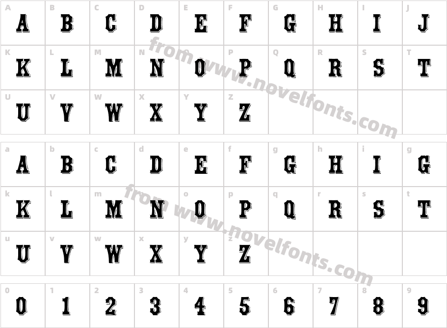 Waltham RegularCharacter Map