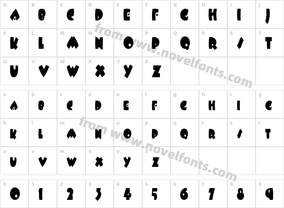 Wampum Condensed NormalCharacter Map