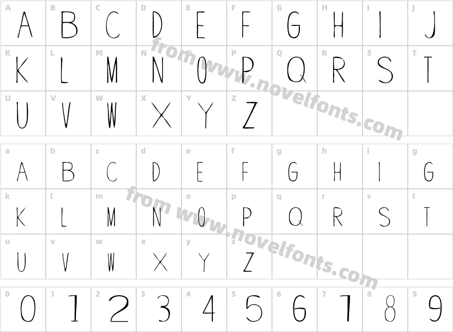 Wank HandsPS RegularCharacter Map