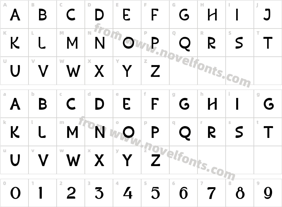 Wave ContempoCharacter Map