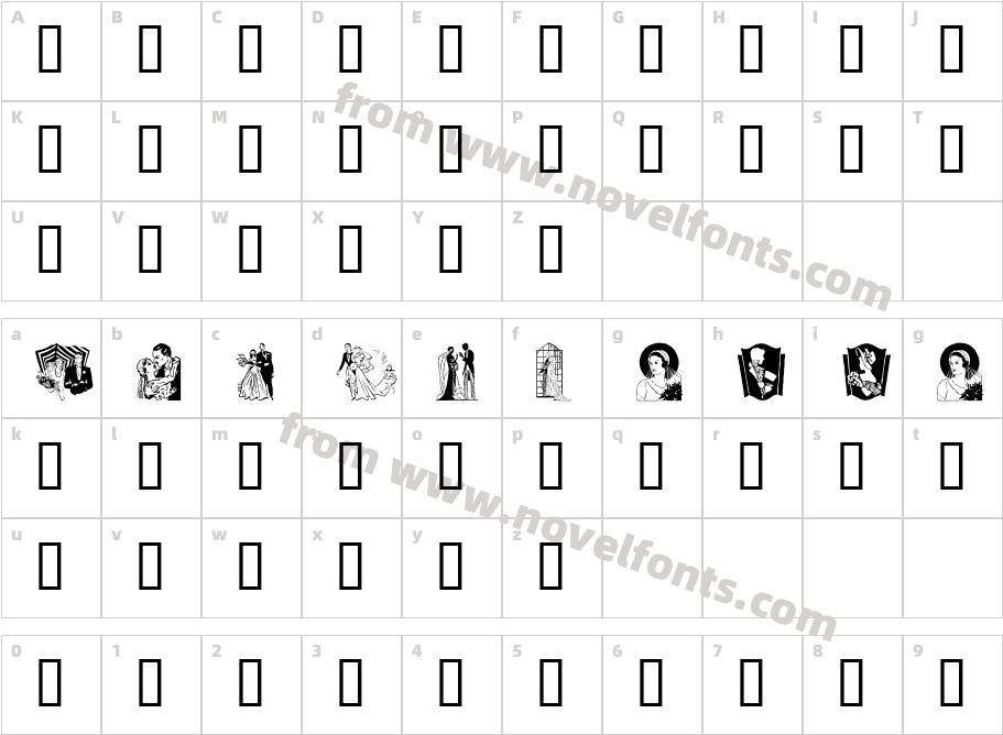 Wed DingCharacter Map