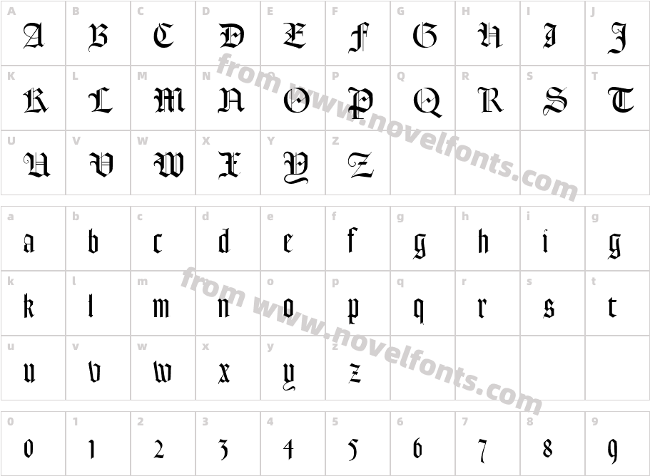 Wedding TextCharacter Map