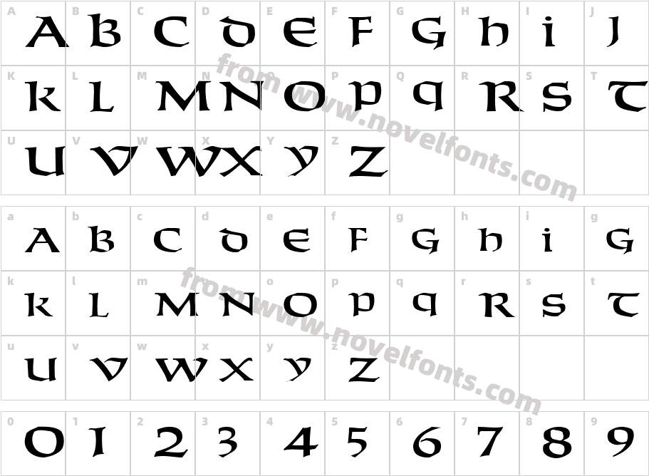 Weekender Regular ttnormCharacter Map