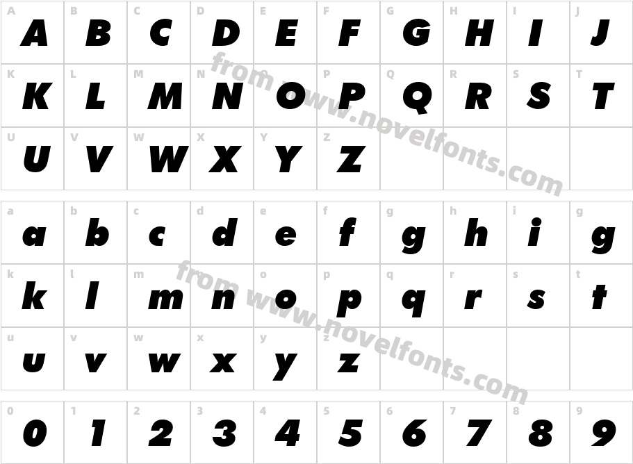 Weekly World FontCharacter Map