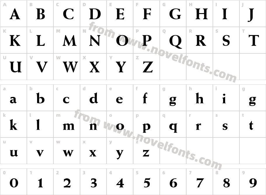 Weiss Extra BoldCharacter Map