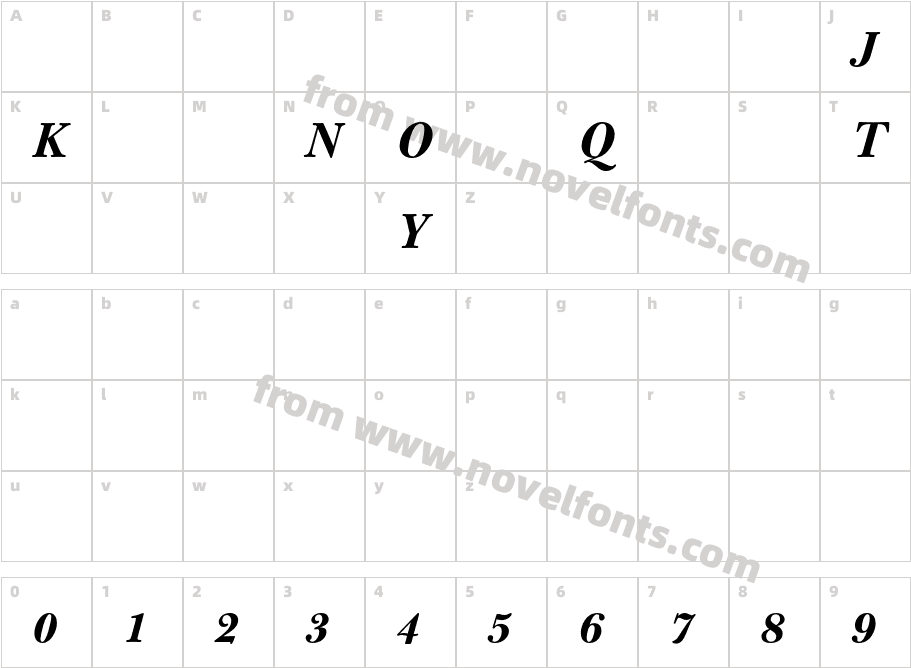 Bulmer MT AltCharacter Map