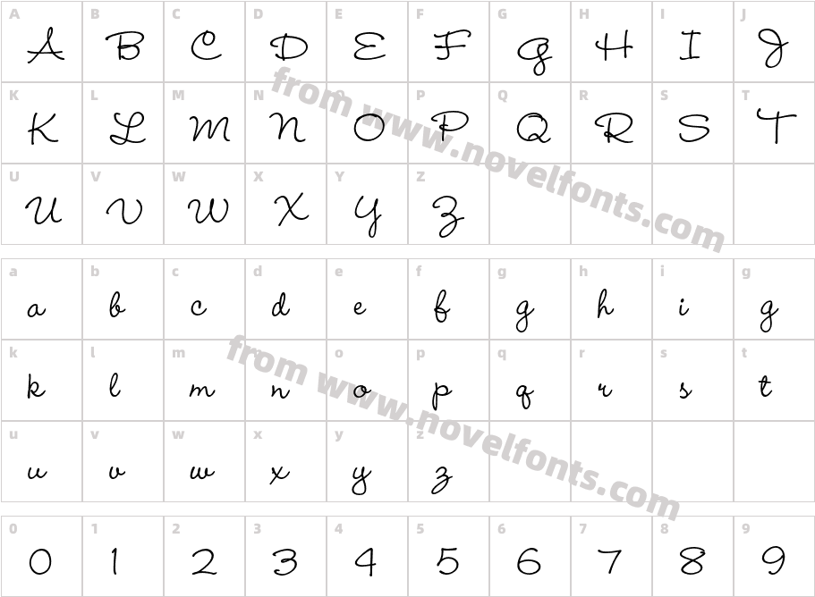 WendyLP Std MediumCharacter Map