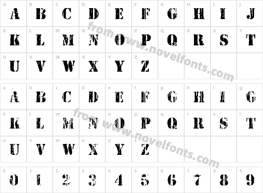 Wetworks RegularCharacter Map