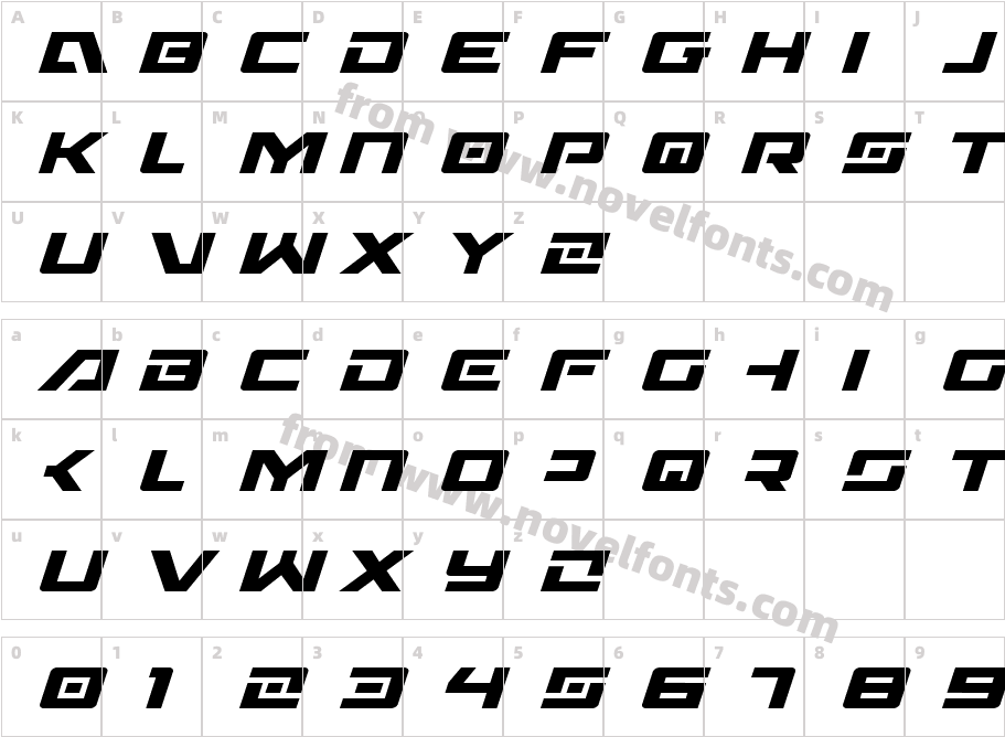 Wildcard ItalicCharacter Map