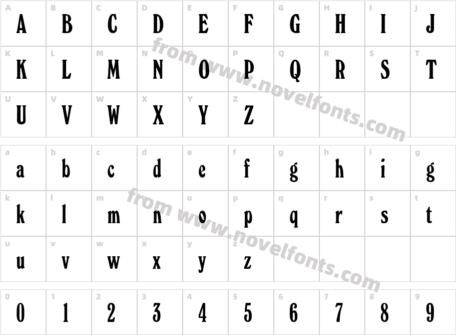 Windsor Cond BoldCharacter Map