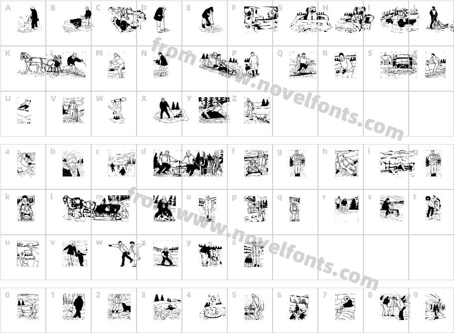 Winters AbstractCharacter Map