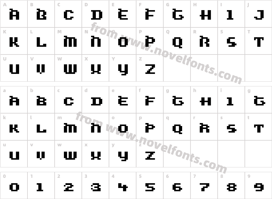 Wired BoldCharacter Map