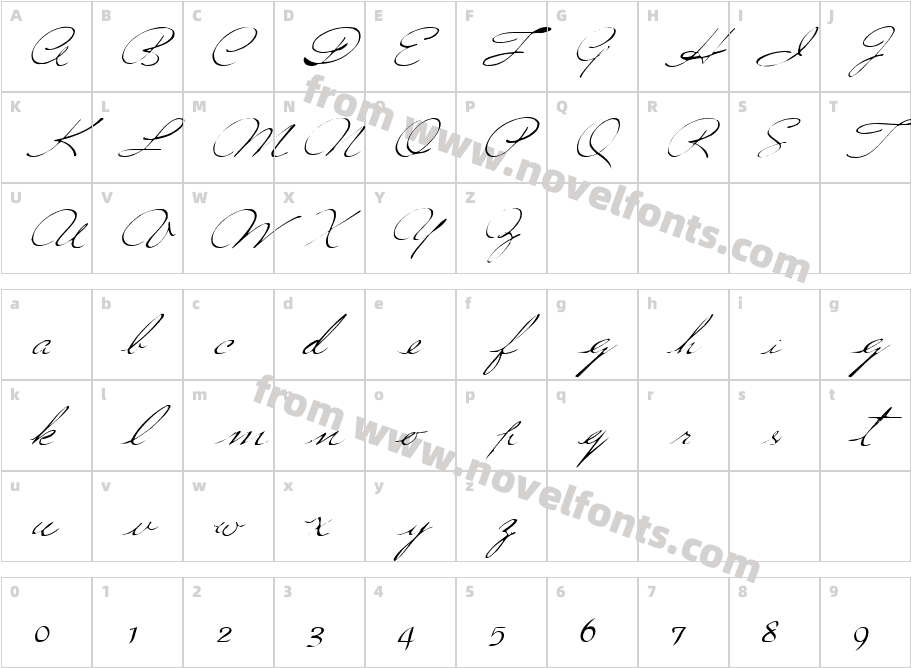 Wishing Regular ttnormCharacter Map