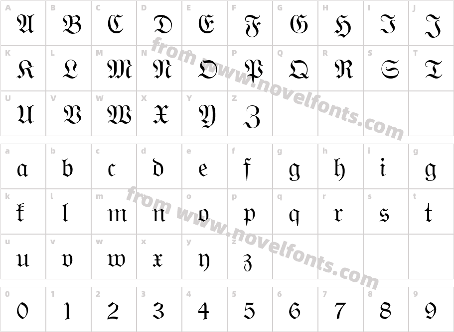 Wittenberger Frakt MTCharacter Map