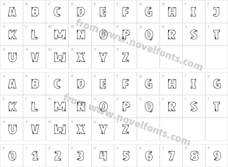 Wood CarvingCharacter Map