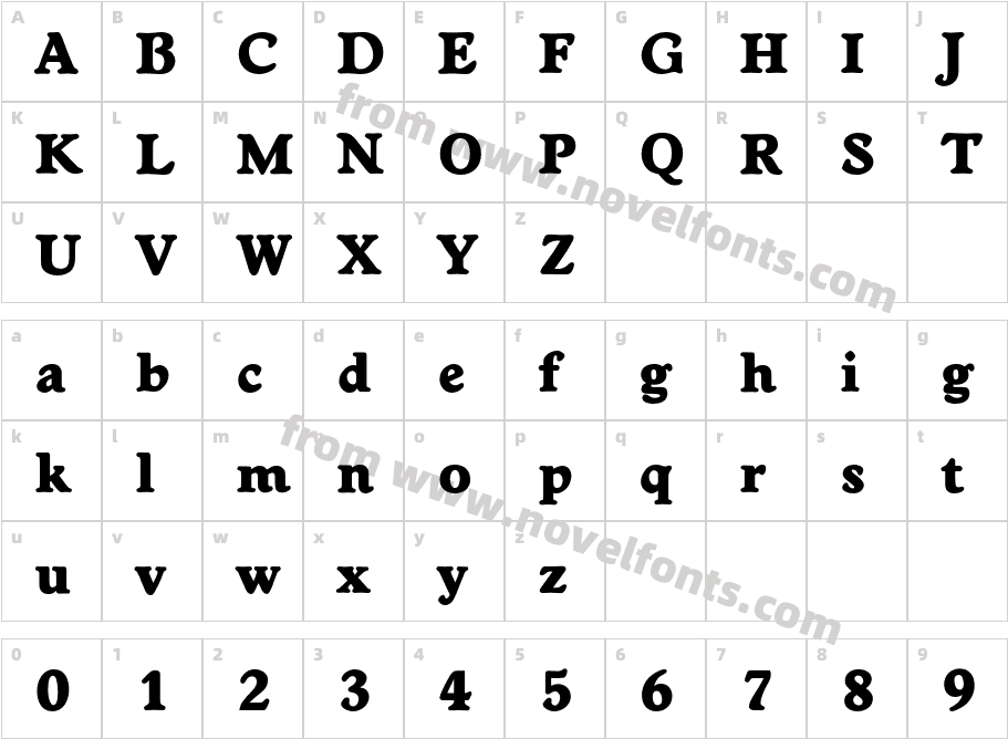 WorchesterEF Extra BoldCharacter Map