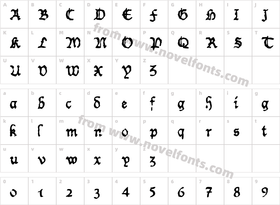 Worn Manuscript RoughCharacter Map