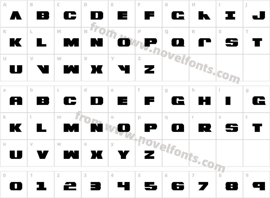 BummerCharacter Map