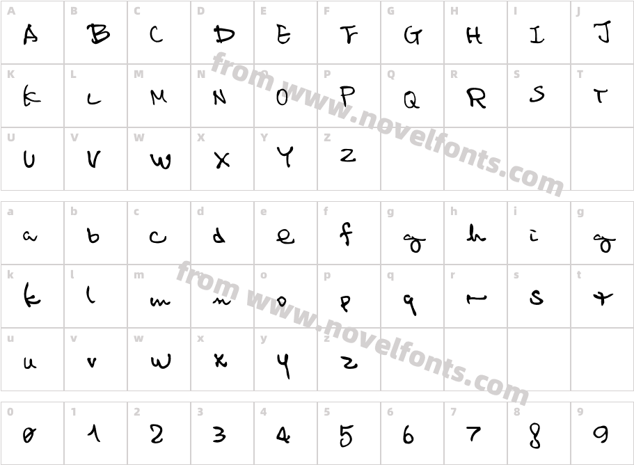 WritingCharacter Map