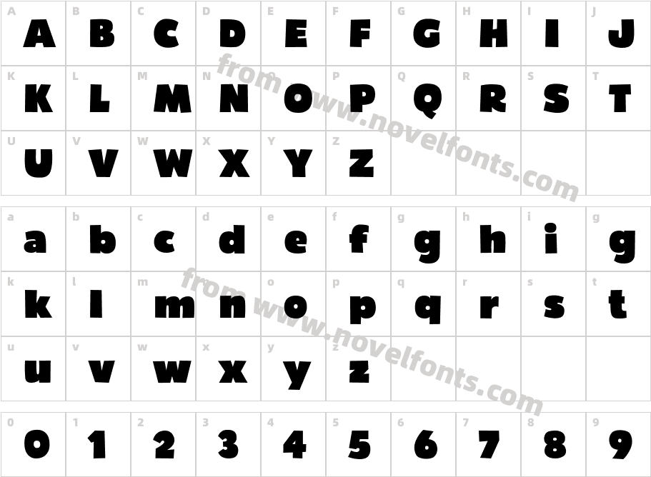 BumpoCharacter Map