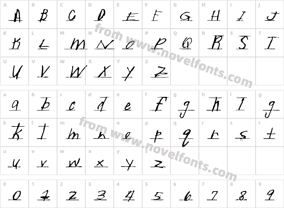 WrittenhouseCharacter Map