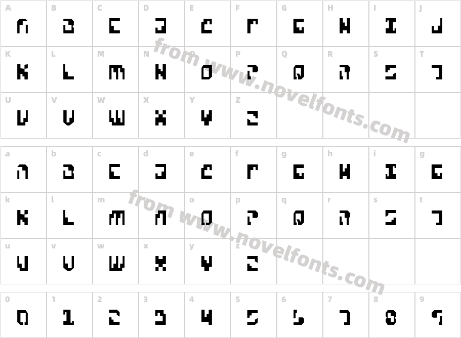 Xenophobia CondensedCharacter Map