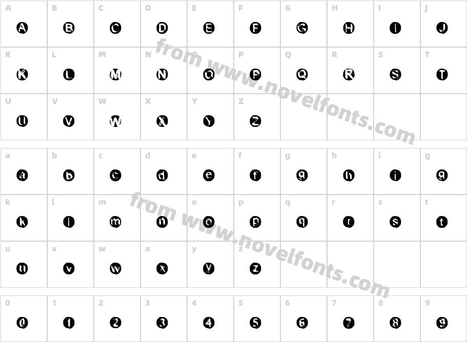 Xeroprint FiletypeCharacter Map