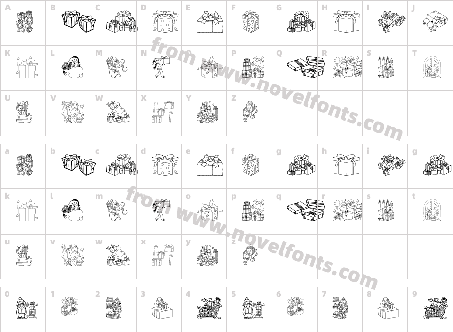 Xmas GiftCharacter Map