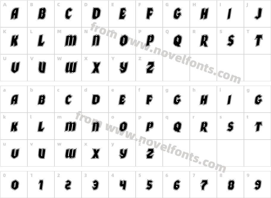 Xmas Xpress Academy ItalicCharacter Map