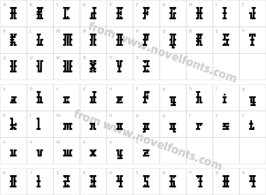 Xolto RegularCharacter Map