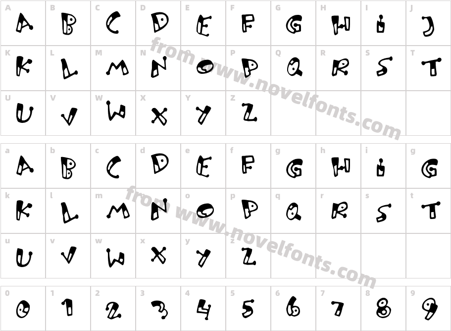 BungnipperCharacter Map