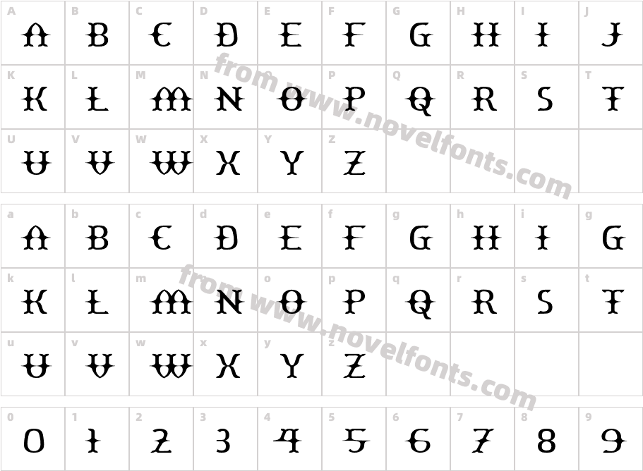 YawnovisionCharacter Map