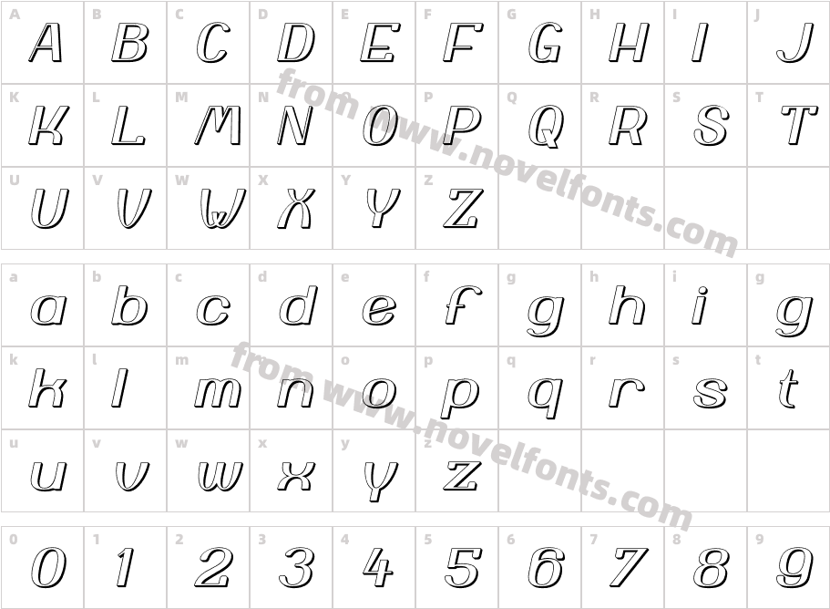 Yiggivoo Unicode3D ItalicCharacter Map