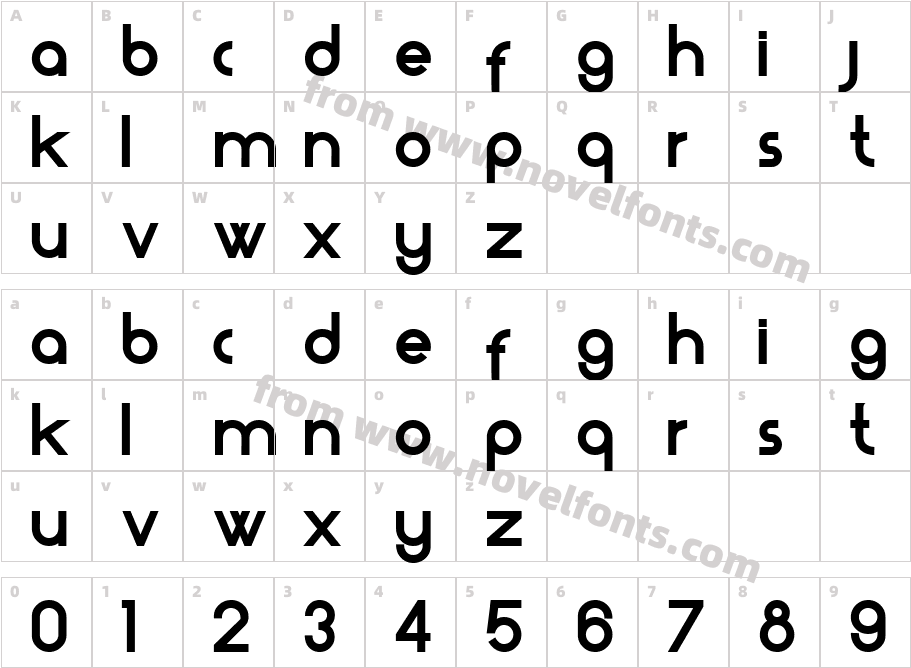 ZARAUTZ BoldCharacter Map