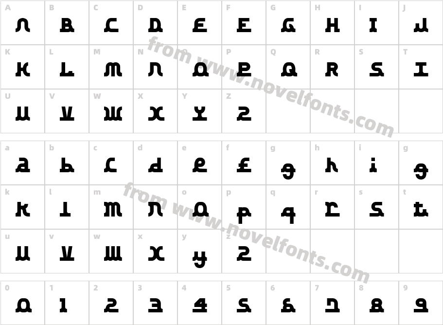 ZansinCharacter Map