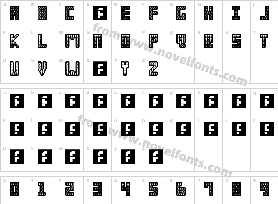 Zebra RegularCharacter Map